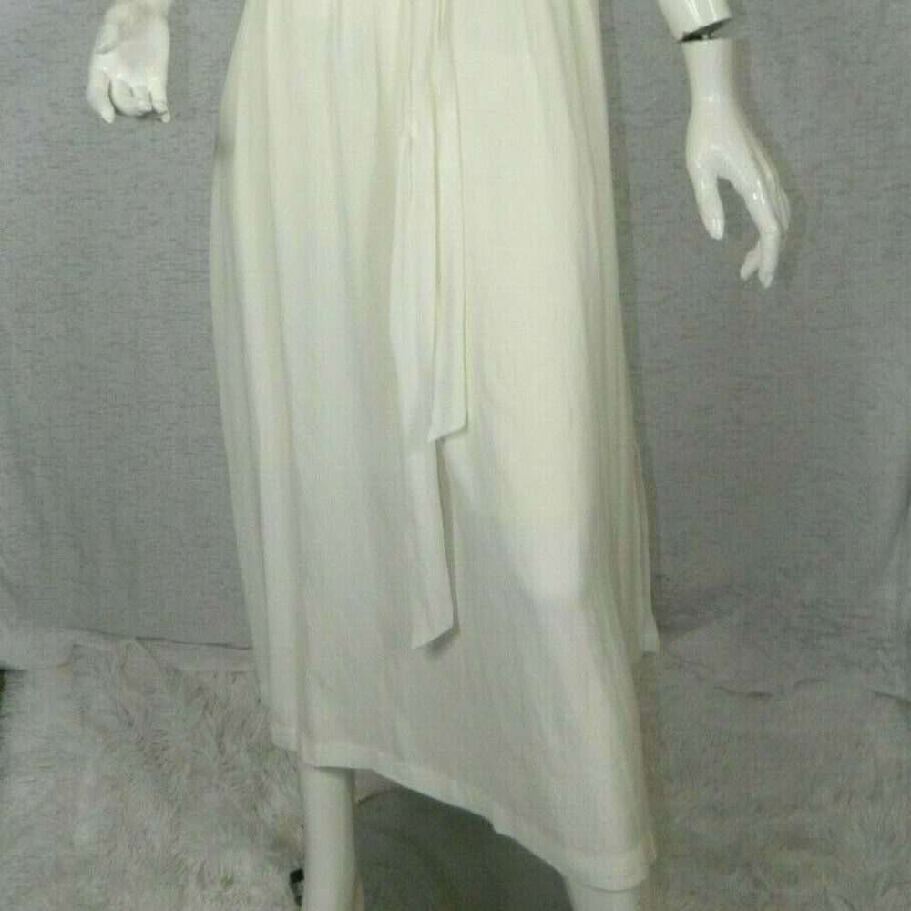 Madewell Maxi Dress White Sheer Panels Medium - Picture 7 of 8